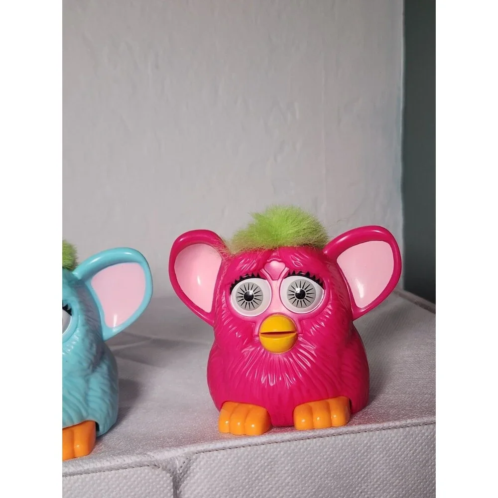 Vintage McDonald’s Furby Toy Lot of 6 1998White Blue Pink Orange Green Pur